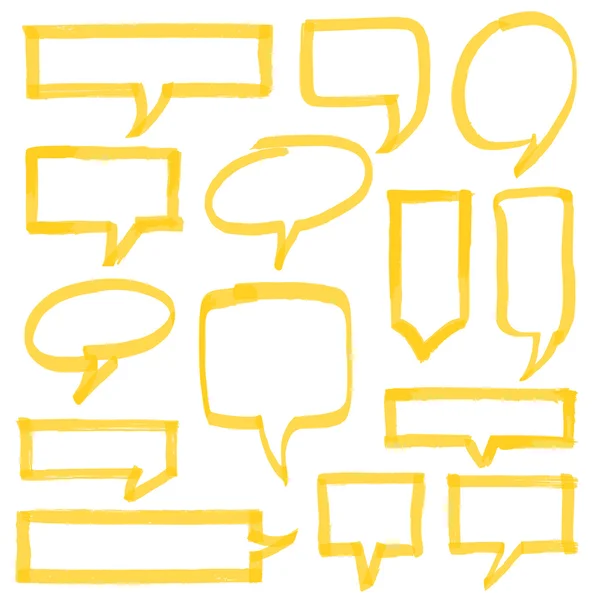 Överstrykningspenna Speech Bubbles designelement — Stock vektor