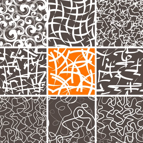 Soyut doodle sorunsuz desenleri kümesi