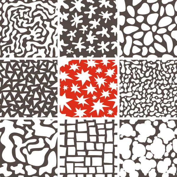 Soyut doodle sorunsuz desenleri kümesi