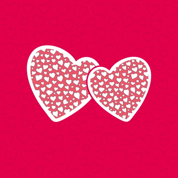 Valentines Day or Wedding Hearts Seamless Pattern — Stockový vektor