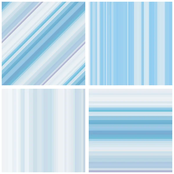 Abstract Striped Seamless Pattern Set — Stock vektor