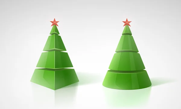 圣诞树木背景 — 图库矢量图片