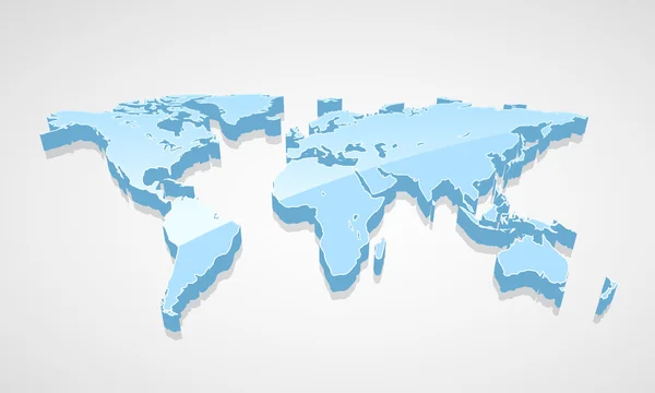 Mappa del mondo in stile piatto — Vettoriale Stock