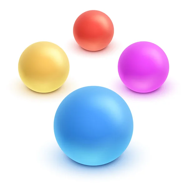 Juego de bolas de goma colorido . — Vector de stock