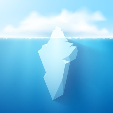 Iceberg concept illustration. clipart