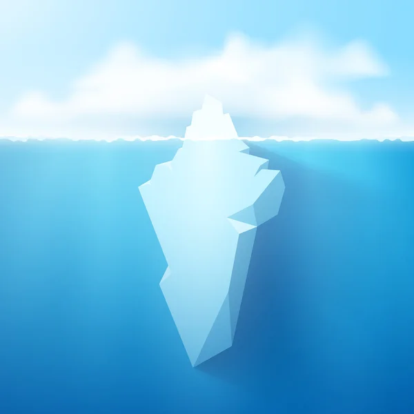 Illustrazione del concetto di iceberg . — Vettoriale Stock