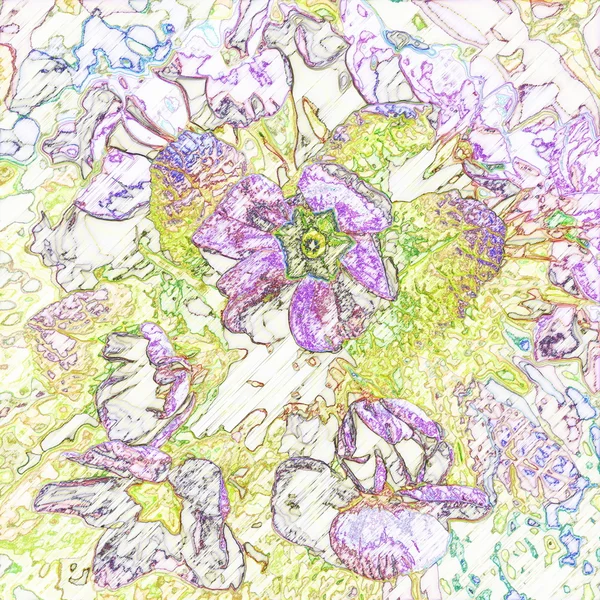Abstrait numérique fleur de printemps — Photo