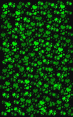 birçok küçük grafik renkli kalpler yeraltı renkli