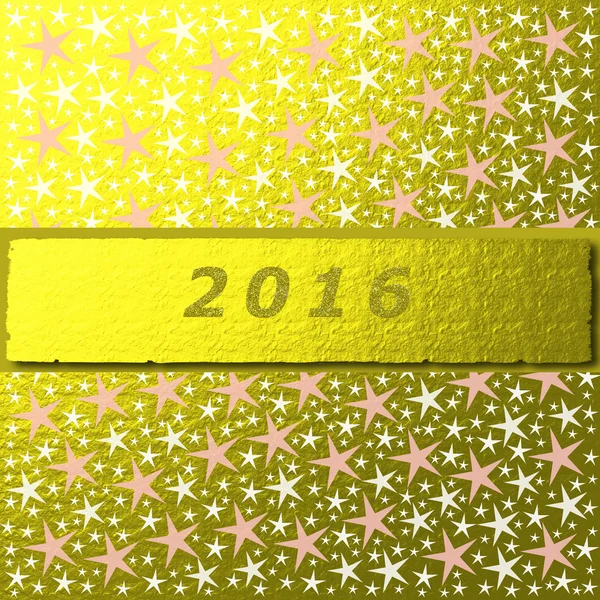 2016 golden text — Stock Photo, Image