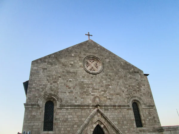 Alte steinerne Kirche, Rhodos, Griechenland — Stockfoto