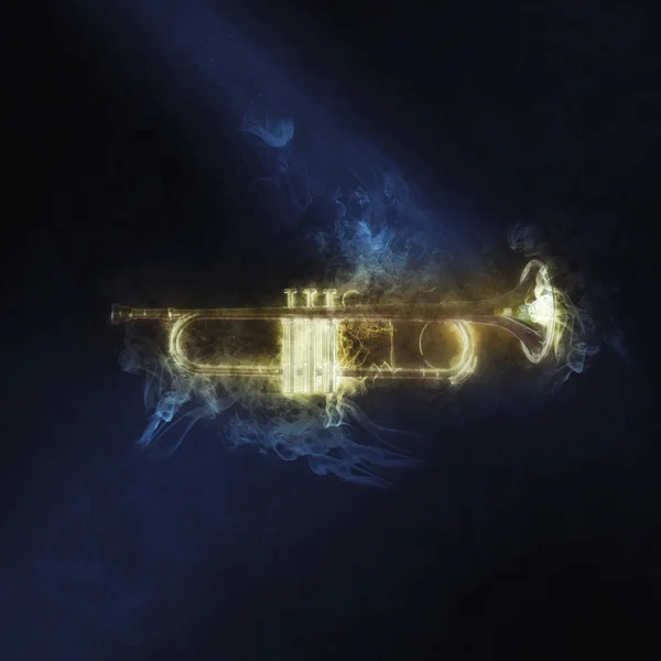Trumpet gjord av rök — Stockfoto