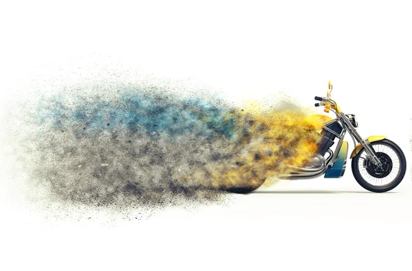 Ağır Bisiklet parçacık dağılma — Stok fotoğraf