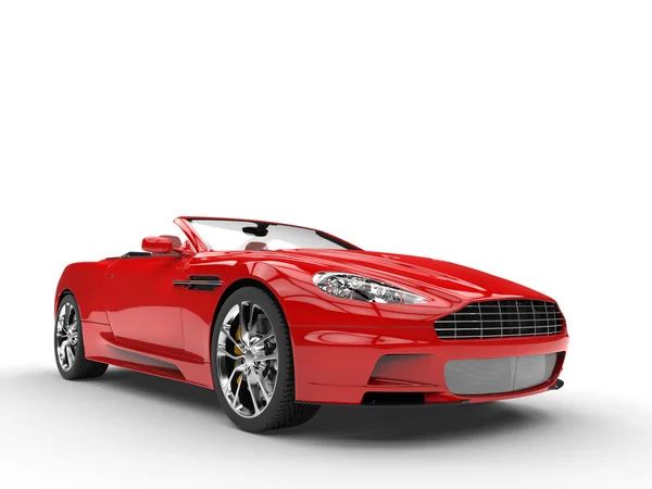 Красный кабриолет спортивного автомобиля - вид спереди — стоковое фото