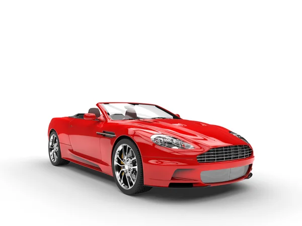 Piros kabrió sportkocsit - studio szépség szemcsésedik — Stock Fotó