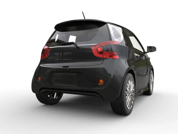 Black Compact Car - Vista fanale posteriore — Foto Stock