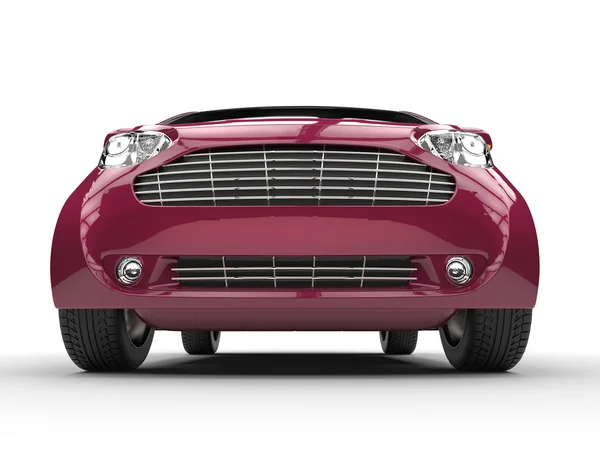 Fuschia Colored Compact Car — Stock Photo, Image