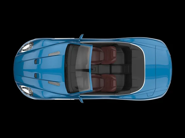 Auto sportiva blu convertibile - vista dall'alto — Foto Stock