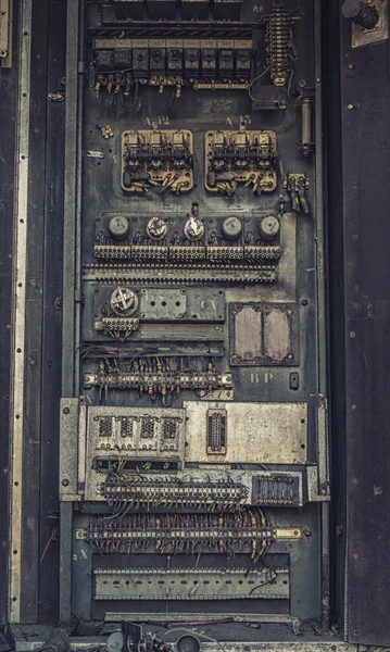 Opravdu staré kabel stroje řídicí panel — Stock fotografie