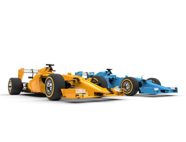 Sarı ve mavi formula 1 otomobil