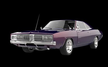 Retro kas araba - mor pearlescent boya