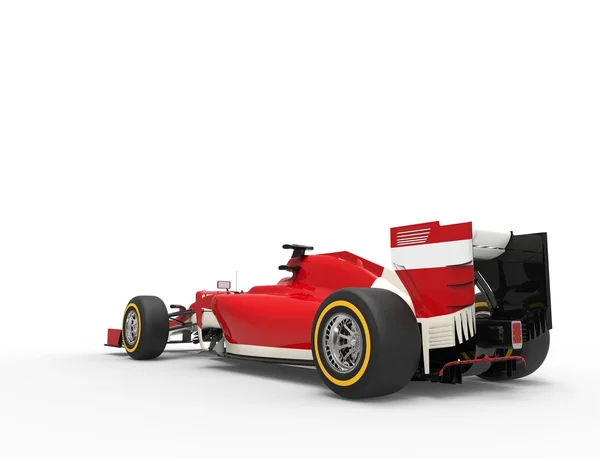 Red Formula One Car - Vista laterale posteriore — Foto Stock