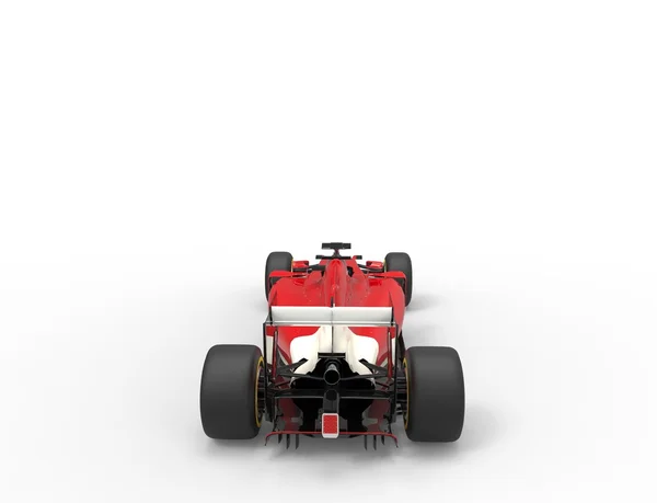 Červené Formule jedno auto - horní zadní pohled — Stock fotografie