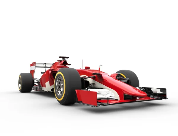 Red Formula One Car - Low View — Stock Photo, Image