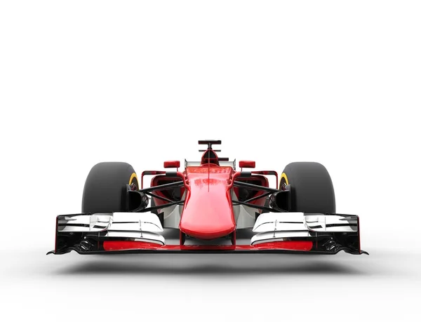 Carro de Fórmula 1 vermelho - Vista frontal — Fotografia de Stock