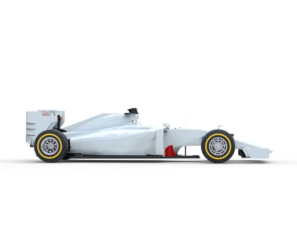 Witte Formule 1 auto - zijaanzicht — Stockfoto