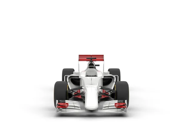 Voiture blanche de Formule 1 - Vue de face — Photo