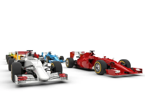 Formula one cars - grid positions — Stock Photo, Image