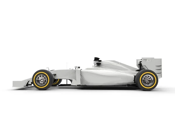 Witte Formule 1 auto - zijaanzicht — Stockfoto