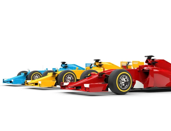 Kleurrijk Formule 1 auto 's — Stockfoto