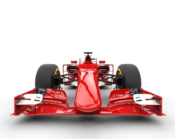 Red formula one car - front view — Stock Photo, Image