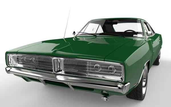 Verde coche músculo retro — Foto de Stock