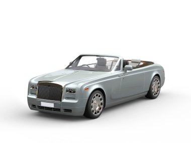 Gri metalik lüks araba - studio vurdu