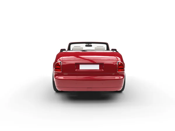 Red luxury car - back view - isolated on white background — Stock Photo, Image