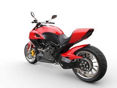 Kırmızı spor motor - stüdyo aydınlatma