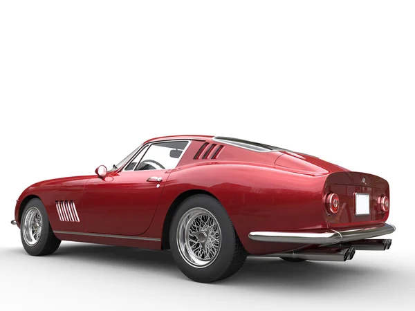 Dark red classic sports car - tail view — Stock Photo, Image