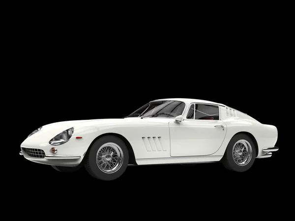 Beyaz eski model spor araba — Stok fotoğraf