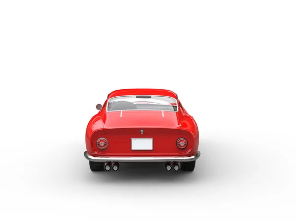 Piros vintage sportautó - hátsó nézet — Stock Fotó