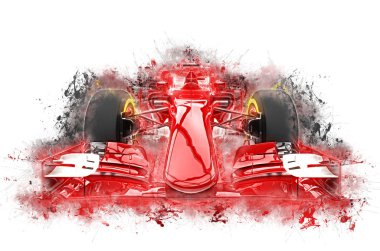 Kırmızı formula 1 araba