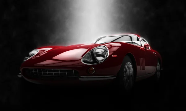 Auto sportiva classica Crimson - effetto luce epico — Foto Stock