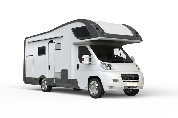 Camper bianco - ripresa illuminazione studio — Foto Stock