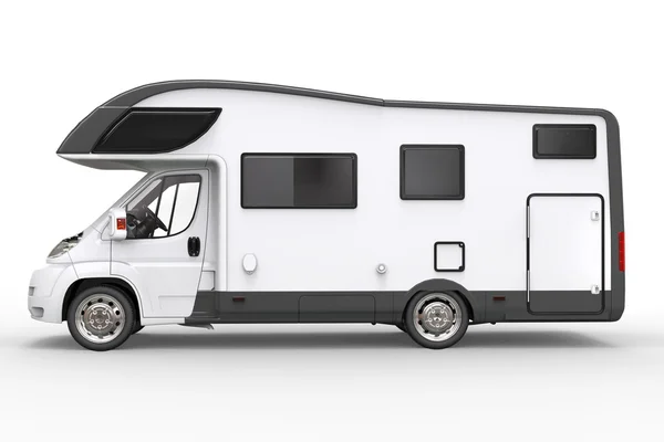 Big white camper vehicle - side view — Stock Photo, Image