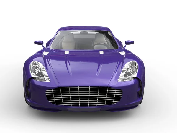 Purple coche deportivo rápido - vista frontal — Foto de Stock