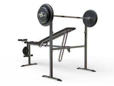 Bench halter ağırlık - arka perspektif görünüm ile eğim