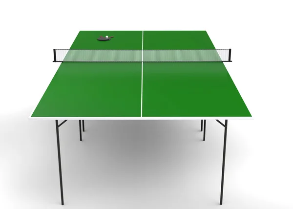 Mesa de ténis de mesa com raquetes do outro lado — Fotografia de Stock