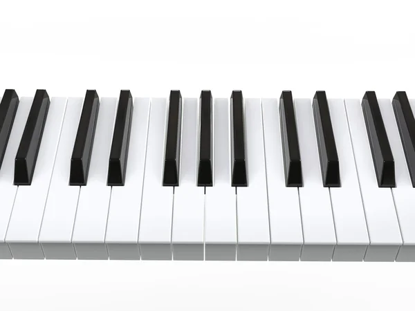 Teclas de piano - isolado no fundo branco — Fotografia de Stock