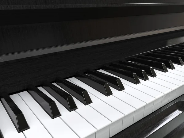 Close-up van piano toetsen — Stockfoto